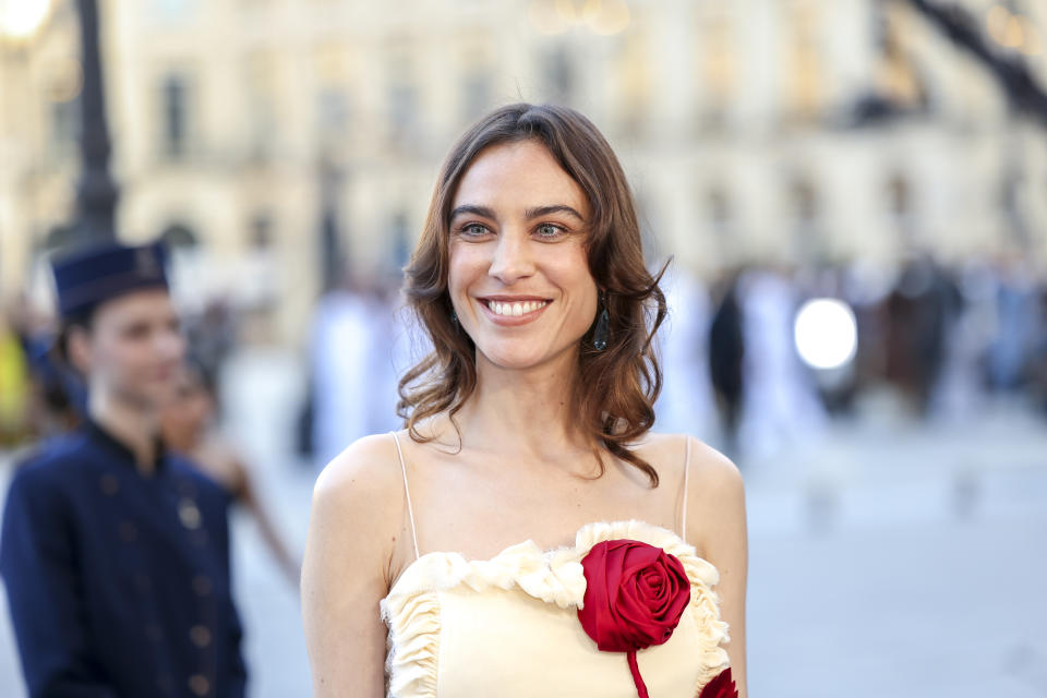 Alexa Chung poses for photographers upon arrival at the Vogue World event on Sunday, June 23, 2024 in Paris. (Photo by Vianney Le Caer/Invision/AP)