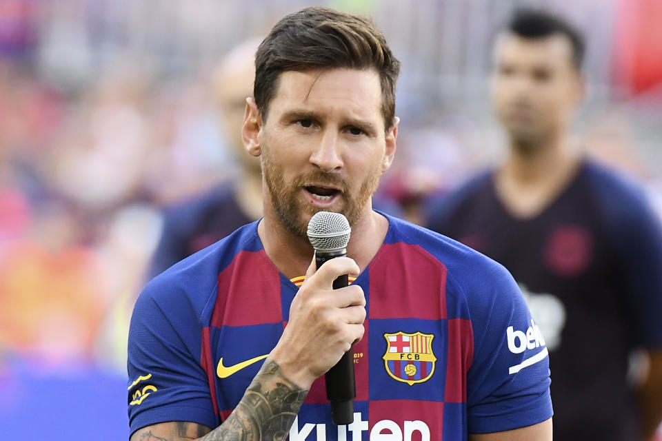 BARCELONA, 04-08-2019, FC Barcelona v Arsenal FC, of Joan Gamper Trophy. Camp Nou Stadium. Lionel Messi of FC Barcelona (Photo by pressinphoto/Sipa USA)