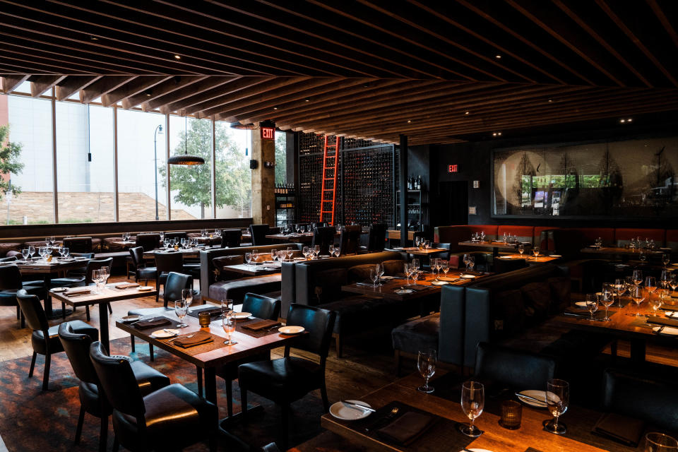 The dining room at Oak Steakhouse in Nashville, Tenn., which is open on Thanksgiving Day for a buffet service 12-8 p.m. on Thursday, Nov. 23, 2023.