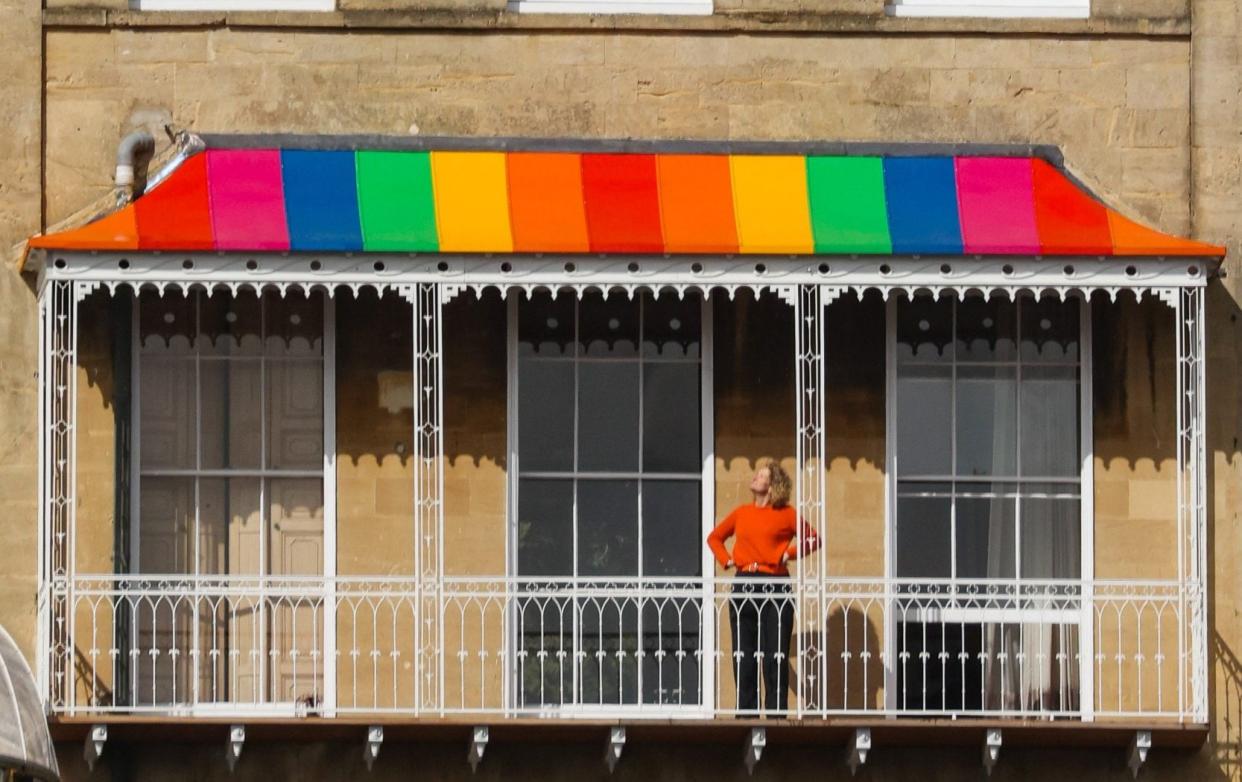 The rainbow canopy in Clifton, Bristol - Tom Wren/SWNS