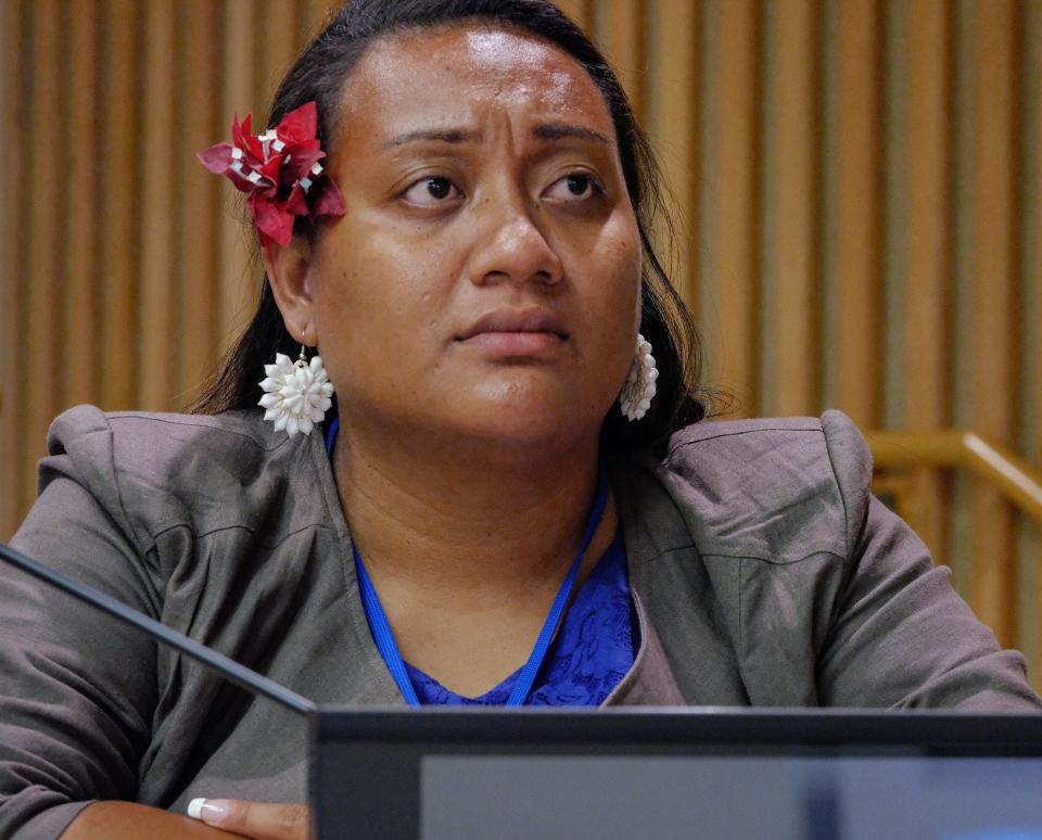 Eleala Avantale, Tuvalu Red Cross Society, Youth Climate Summit, the United Nations, New York City, September 21, 2019.