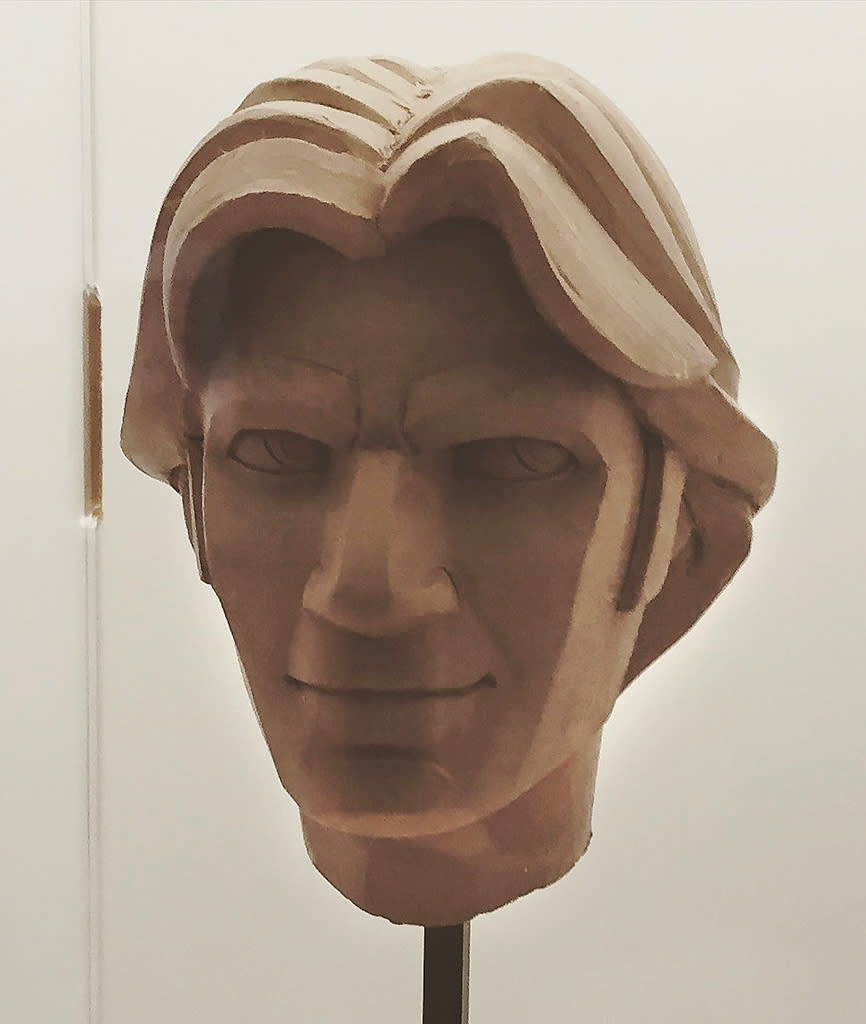 This clay-sculpted bust is downright Lincolnesque.