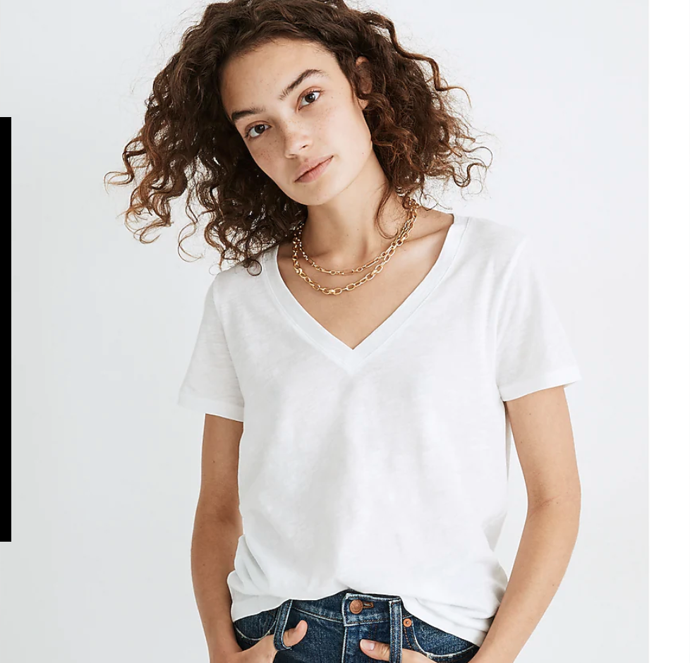 <p><a href="https://go.redirectingat.com?id=74968X1596630&url=https%3A%2F%2Fwww.madewell.com%2Fwhisper-cotton-v-neck-tee-99106036294.html&sref=https%3A%2F%2Fwww.womansday.com%2Fstyle%2Fg44188687%2Fbest-v-neck-t-shirts-for-women%2F" rel="nofollow noopener" target="_blank" data-ylk="slk:Shop Now;elm:context_link;itc:0;sec:content-canvas" class="link rapid-noclick-resp">Shop Now</a></p><p>Whisper Cotton V-Neck Tee</p><p>madewell.com</p><p>$19.50</p><span class="copyright">Madewell</span>