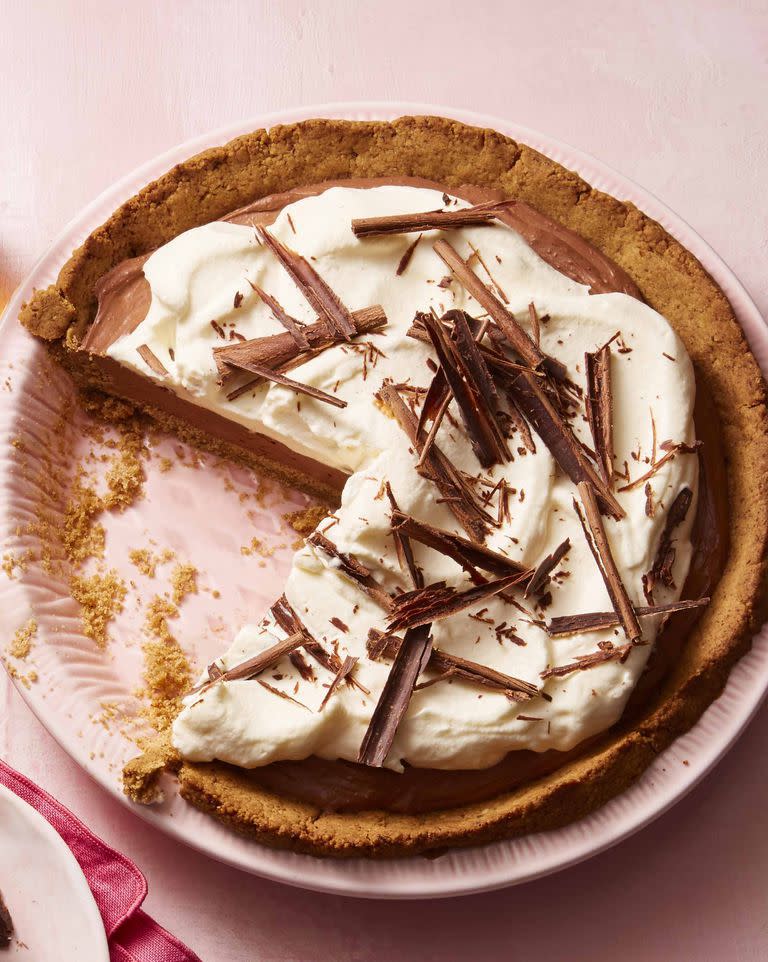 <p>Heavy cream, bittersweet chocolate curls, and shortbread cookies will make this Easter pie the star of dessert.</p><p><strong>What you'll need:</strong> Lorna Doone shortbread cookies ($14, amazon.com)</p><p><strong><a rel="nofollow noopener" href="https://www.womansday.com/food-recipes/food-drinks/a25908810/mont-blanc-recipe/" target="_blank" data-ylk="slk:Get the recipe.;elm:context_link;itc:0;sec:content-canvas" class="link ">Get the recipe.</a></strong></p>