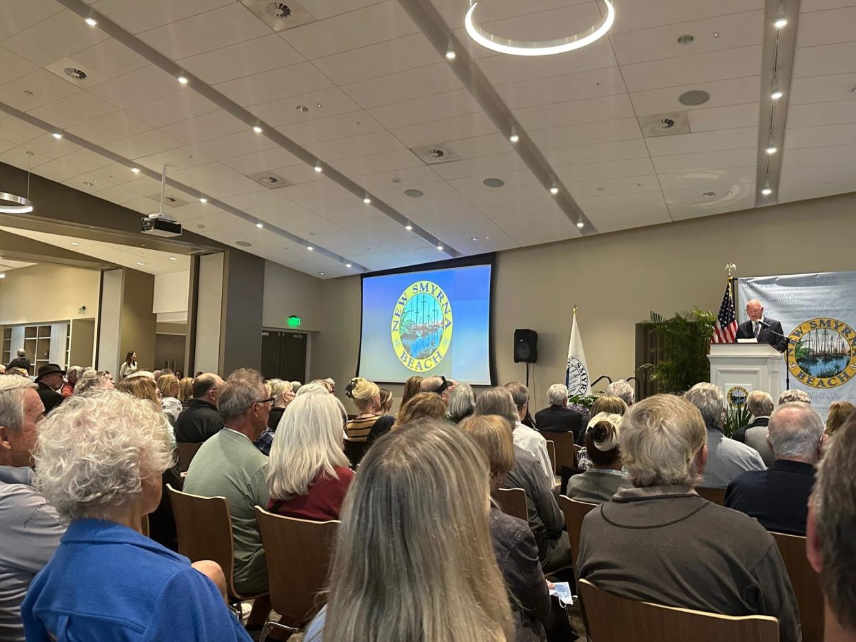 Hundreds of residents gather at the Brannon Center for the New Smyrna Beach State of the City address, Monday, Feb. 26, 2024.