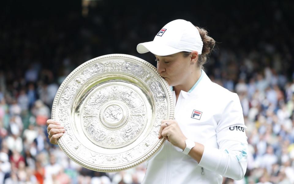 Ashleigh Barty overcomes Karolina Pliskova in thrilling Wimbledon final to claim second Grand Slam title - TELEGRAPH
