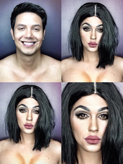 Makeup artist Paolo Ballesteros transforms himself into Kylie Jenner.