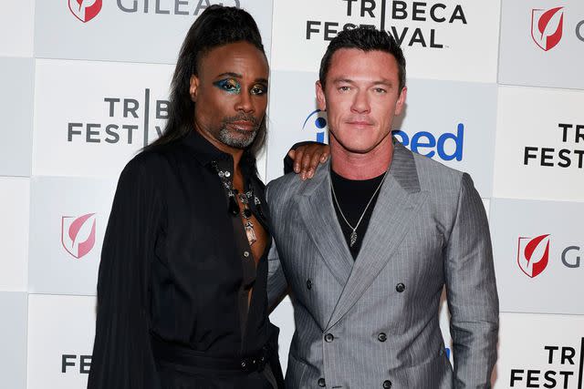 <p>Jason Mendez/Getty Images for Tribeca Festival</p> Billy Porter and Luke Evans in 2023