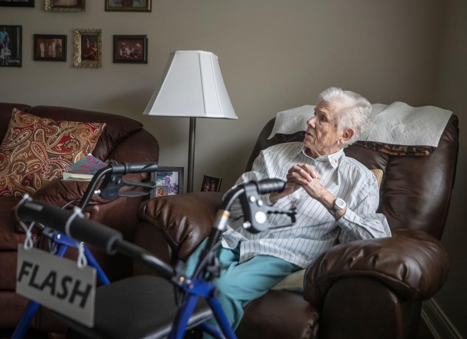 Peggy Whatley, 88, a resident at Magnolia Springs Senior Living Community, was asked about memories of her father's on Father's Day. May 24, 2022