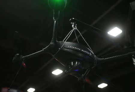 Lockheed Martin's "Indigo" miniature unmanned aerial vehicle is seen at the Association for Unmanned Vehicle Systems International exhibition in Washington, August 13, 2013. REUTERS/Jason Reed