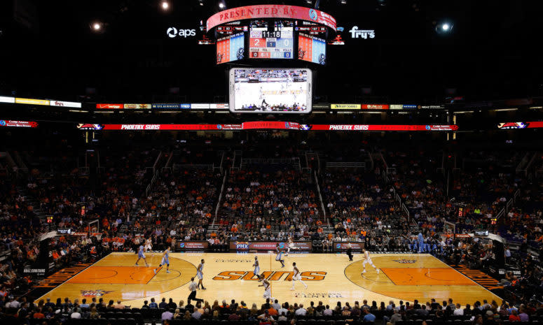 A general view of the Phoenix Suns stadium.