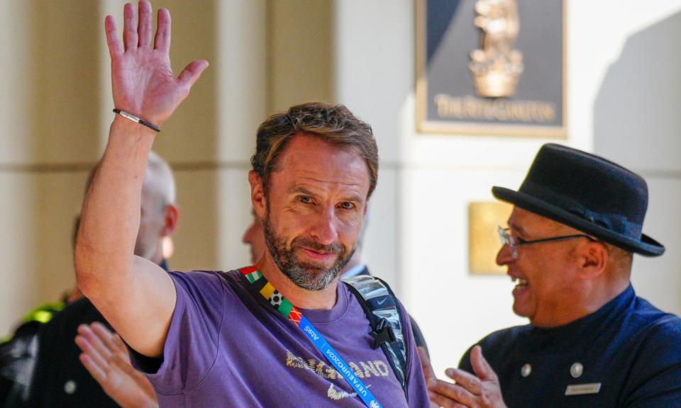 <span>Gareth Southgate leaves England’s team base in Germany after the Euro 2024 final.</span><span>Photograph: Dave Shopland/Shutterstock</span>