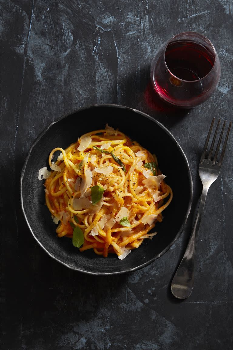 Pasta with Red Pepper Alfredo