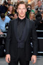 Man of the moment Benedict Cumberbatch suited up in an all-black ensemble for the GQ Men of the Year Awards red carpet.