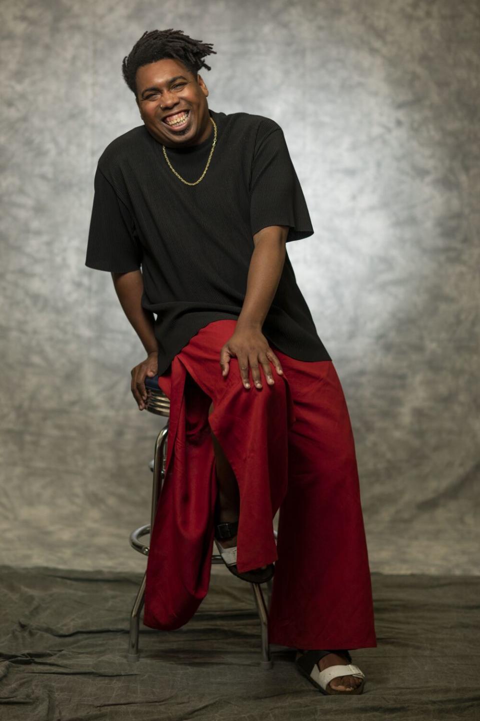 Saeed Jones at the Los Angeles Times Festival of Books portrait studio.