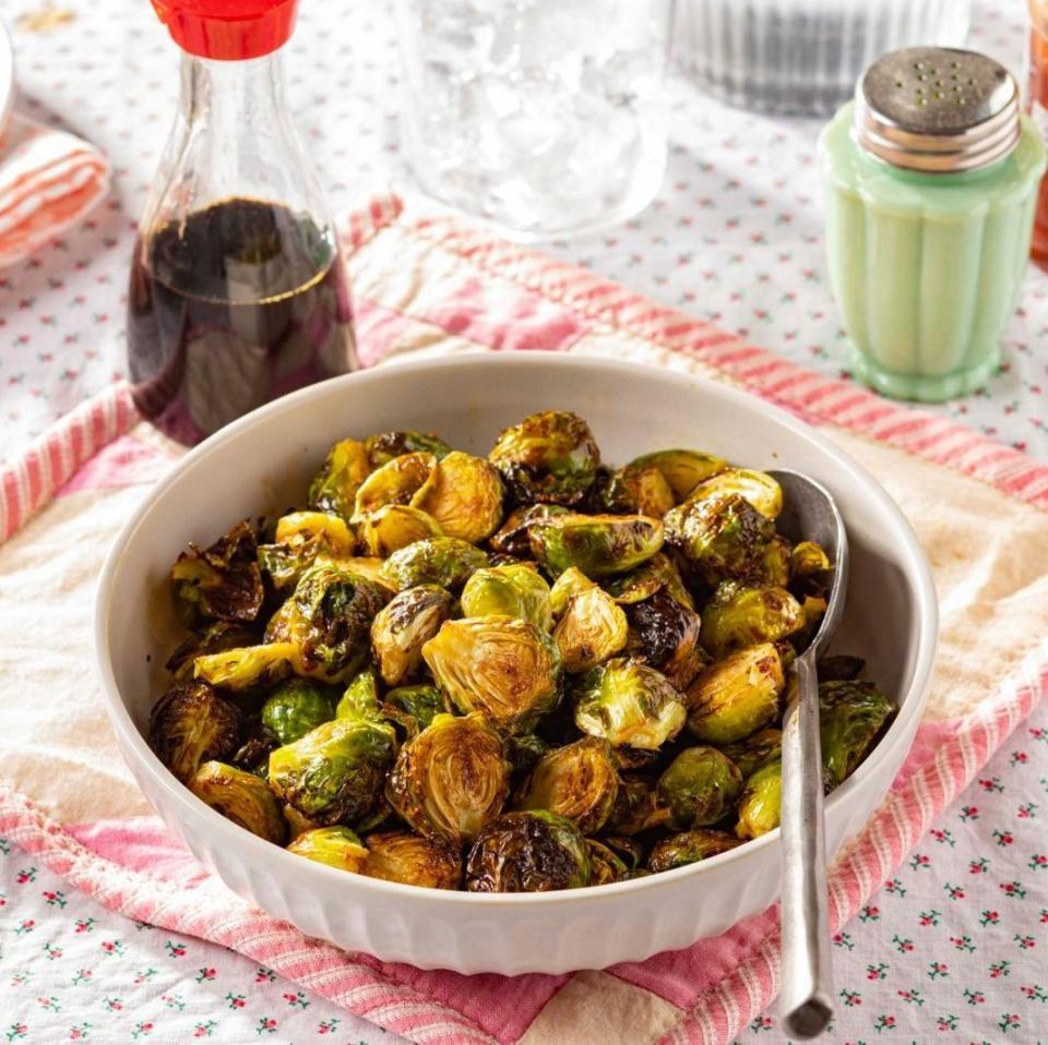 air fryer brussels sprouts with soy sauce