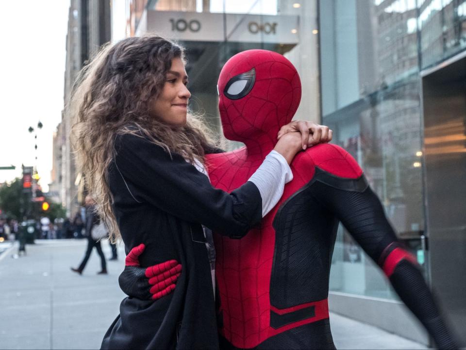 Zendaya and Tom Holland in ‘Spider-Man: Far from Home’ (J Whilden/Columbia/Marvel/Kobal/Shutterstock)