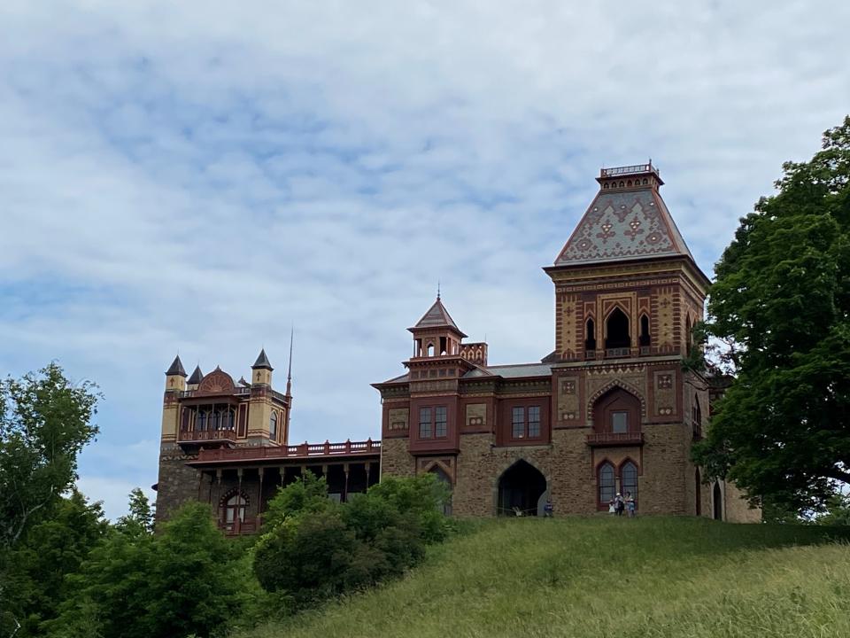 Perched on a bluff overlooking the Hudson River, Olana offers spectacular views from its Persian-inspired balconies, window bays, rooftop pavilions and bell tower. The estate, once the home of landscape painter Frederick Edwin Church, is open to visitors.