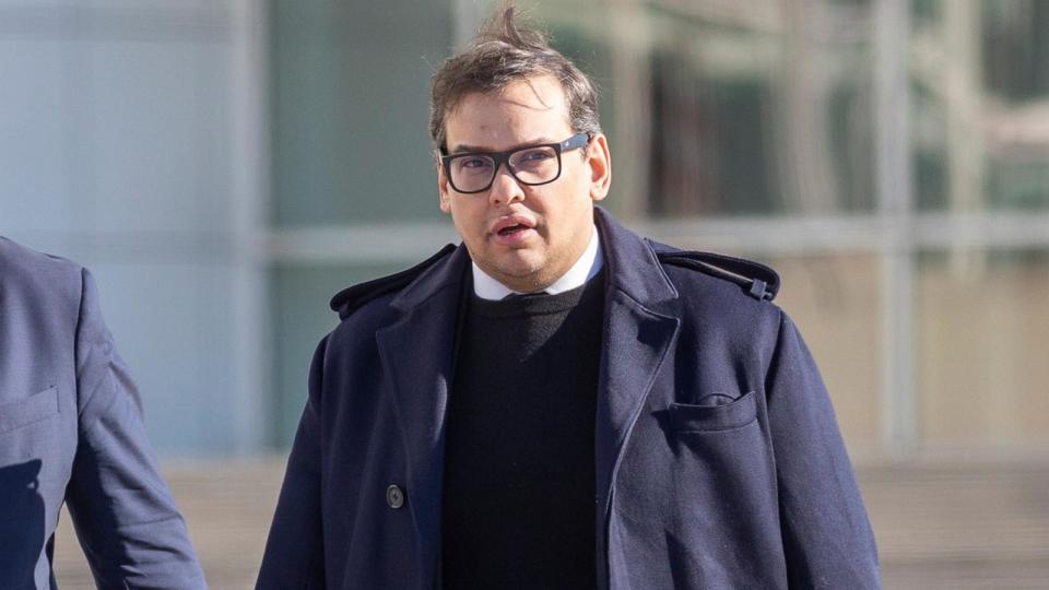 PHOTO: Former congressman George Santos leaves the Alfonse D'Amato Federal Courthouse in Central Islip, N.Y., Dec. 12, 2023. (Howard Schnapp/Newsday RM via Getty Images)