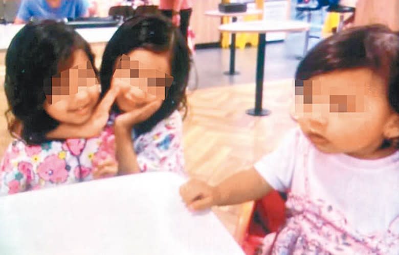 3名遭焗死的年幼小姊妹。