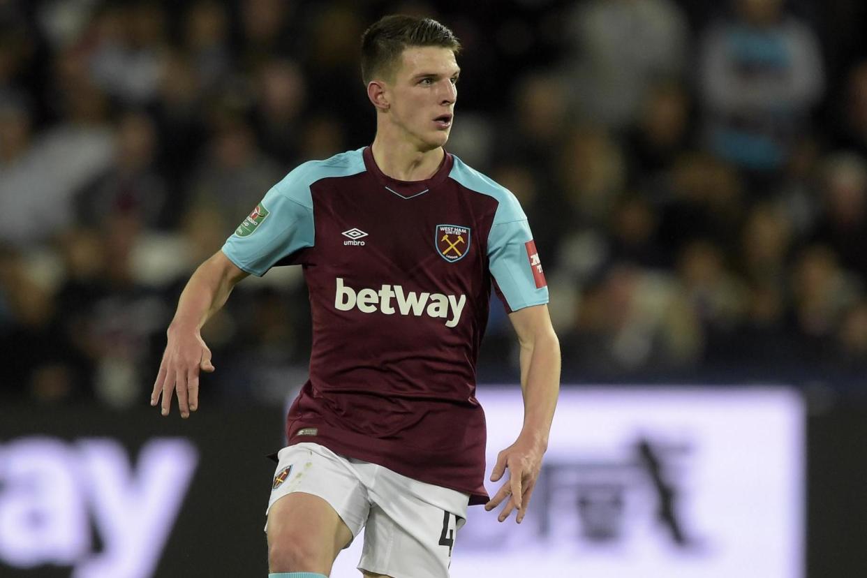 Happy Hammer: Declan Rice impressed in central defence against Bolton: West Ham United via Getty Images