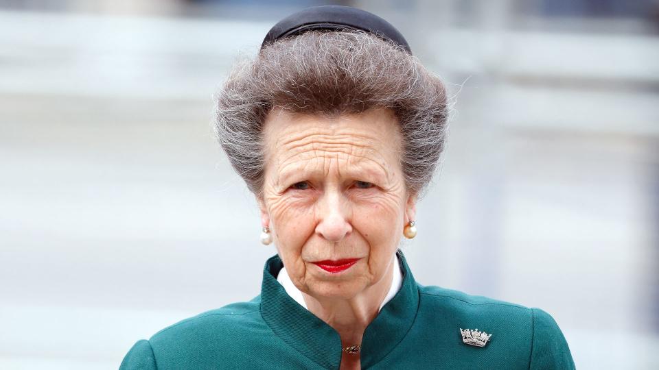 Princess Anne, Princess Royal attends a Service of Thanksgiving for the life of Prince Philip, Duke of Edinburgh at Westminster Abbey on March 29, 2022 in London, England.