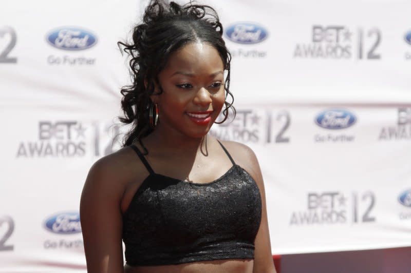 Jazz Raycole arrives for the BET Awards 12 at the Shrine Auditorium in Los Angeles in 2012. File Photo by Jonathan Alcorn/UPI