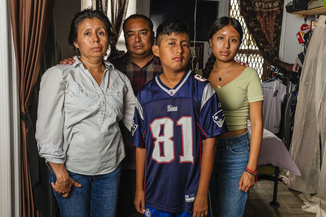 Fabian Bravo and his family, kids Samantha, 17, and Nathan, 11, and wife Nora, are facing eviction from their Sunset Park home.