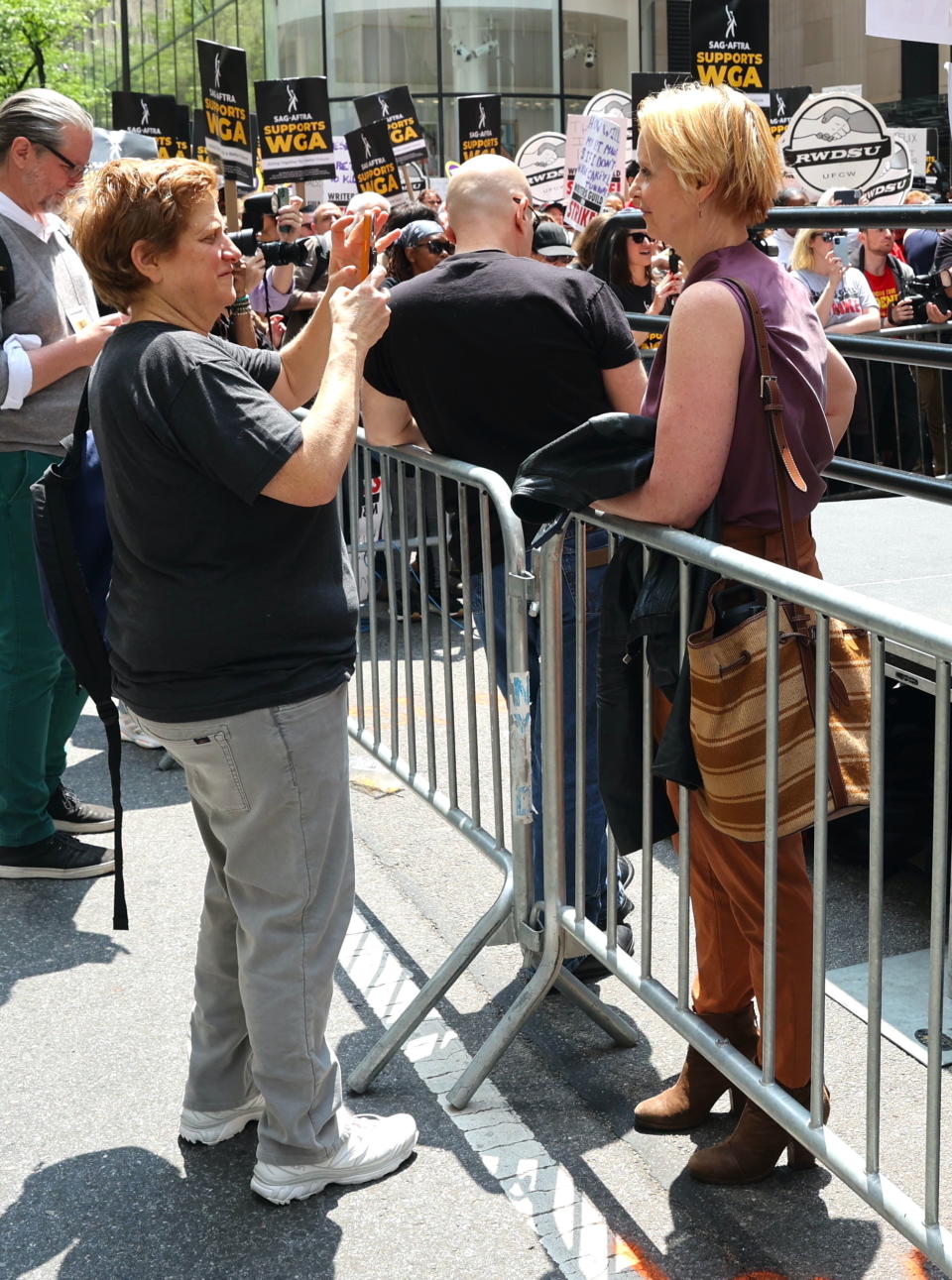 Cynthia Nixon and Christine Marinoni