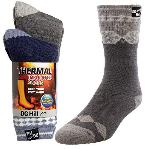 10) DG Hill Thick Heat Trapping Insulated Boot Thermal Socks