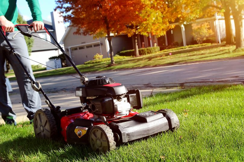 The dad was able to mow his lawn for the first time in a while (STOCK IMAGE)