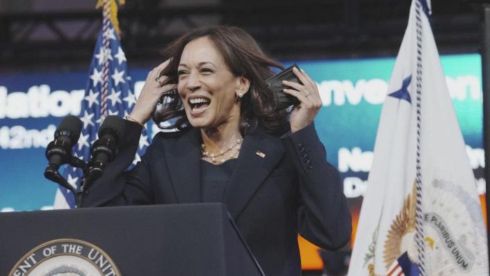 Vice President Kamala Harris speaks at the National Baptist Convention 142nd annual session in Houston, Sept. 8, 2022. <span class="copyright">Bob Daemmerich/CNP/Bloomberg via Getty Images</span>