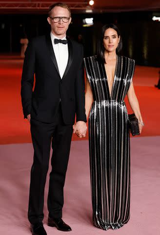 <p>Taylor Hill/WireImage</p> Paul Bettany and Jennifer Connelly attend the 2023 Academy Museum Gala at Academy Museum of Motion Pictures on December 03, 2023 in Los Angeles, California.