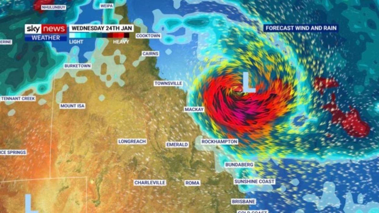 A tropical low off the Queensland coast could develop into a tropical cyclone.
