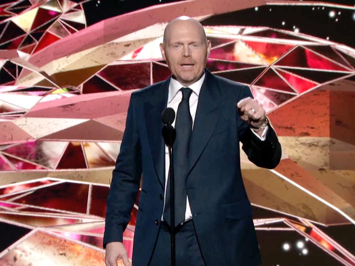 <p>Bill Burr roasted for mispronouncing singer’s name at Grammys as he says feminists ‘going nuts’ over appearance</p> (Getty Images)