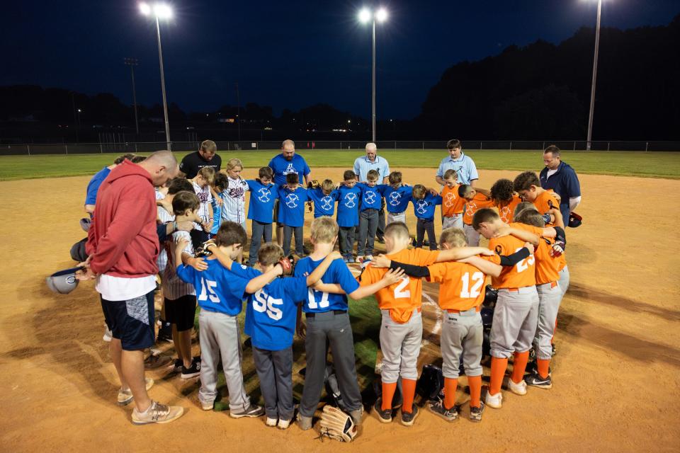 Brainard played baseball in the local league, Dickson County Youth Athletic Association. Rather than canceling Tuesday night's game, the team played in memory of Brainard at Buckner Park.