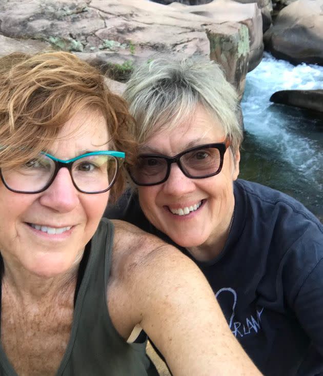 The author and her wife, Cindy, enjoying a hike in southern Missouri. (Photo: Courtesy of Nancy Fowler)