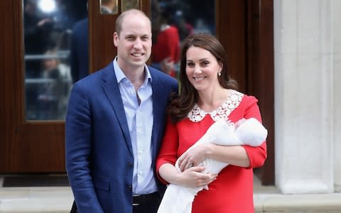 The Duke and Duchess of Cambridge leave Paddington's Lindo Wing with their third child, Prince Louis in April 2018 - Credit: Chris Jackson/Getty Images