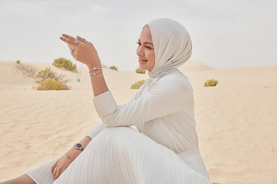 Neelofa says Syawal is the month for giving back to society. — Picture courtesy of Swarovski