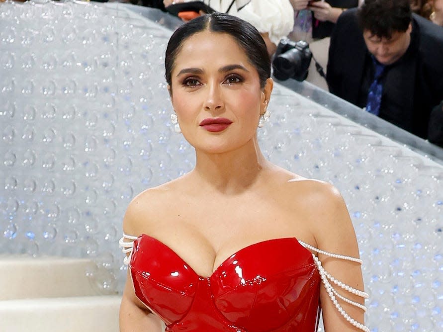 Salma Hayek attends the 2023 Met Gala.