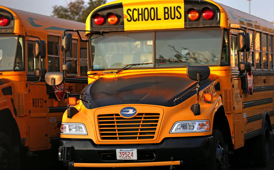 Selling First Transit and First Student will allow the company to shore up its balance sheet after it posted a £100m pre-tax loss in the half year to September 2020. Photo: David L Ryan/The Boston Globe via Getty Images