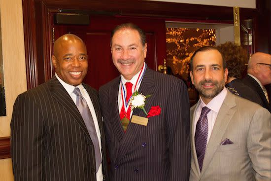 Howard Fensterman (center) with Brooklyn Borough President Eric Adams (left) and Frank Carone in 2015. 