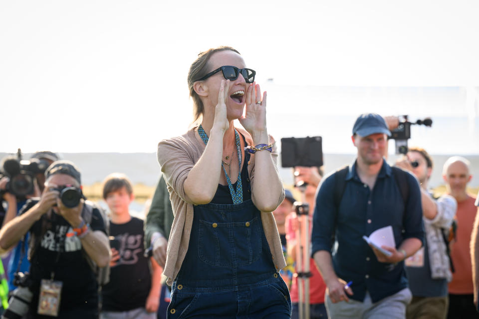 Emily Eavis officially opens the gates to the public during Glastonbury Festival 2024