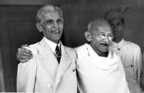 Muhammad Ali Jinnah (1876 Ð1948) lawyer, politician, and the founder of Pakistan with Mahatma Gandhi in 1946. Jinnah served as leader of the All-India Muslim League from 1913 until Pakistan's creation on 14 August 1947, and then as Pakistan's first Governor-General until his death. Mohandas Gandhi (1869 Ð 1948) was the preeminent leader of the Indian independence movement in British-ruled India. (Photo by: Universal History Archive/Universal Images Group via Getty Images)