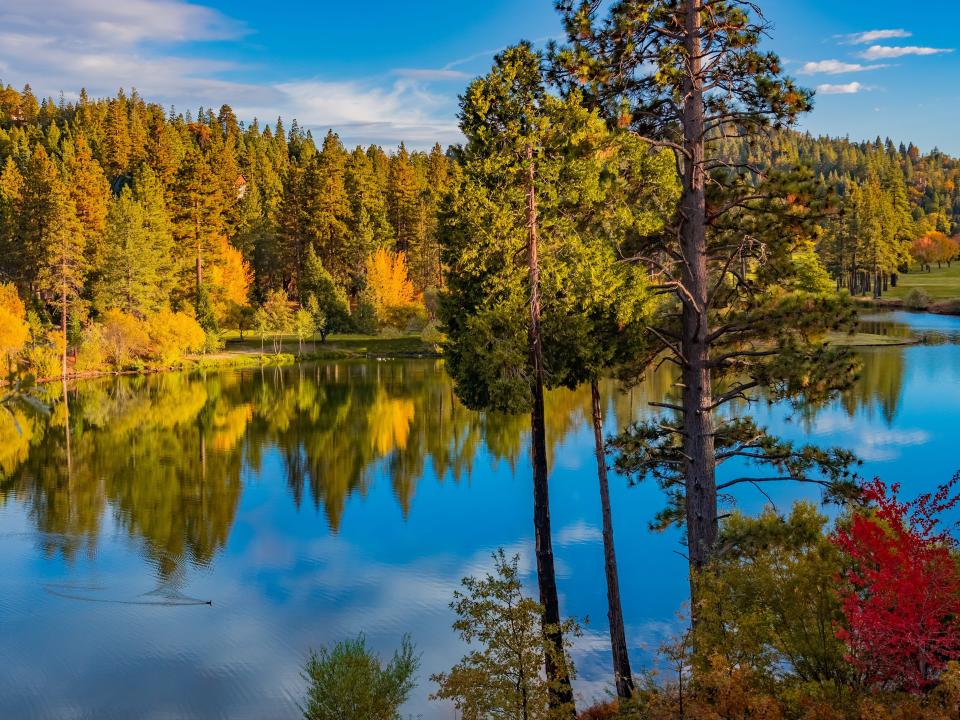 San Bernardino Mountains at Grass Valley Lake near Lake Arrowhead, near Big Bear Lake, California