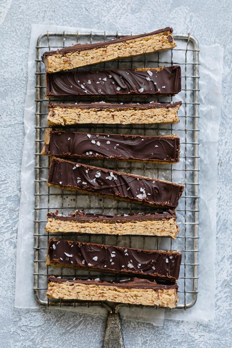 Peanut Butter Cup Protein Bars from Ambitious Kitchen
