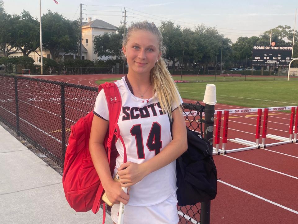 Isabella Virtue scored eight goals for the Scots against St. Edward’s.