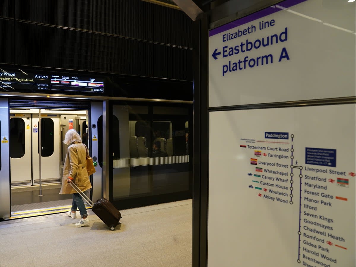The Elizabeth line was officially opened in May 2022  (PA)