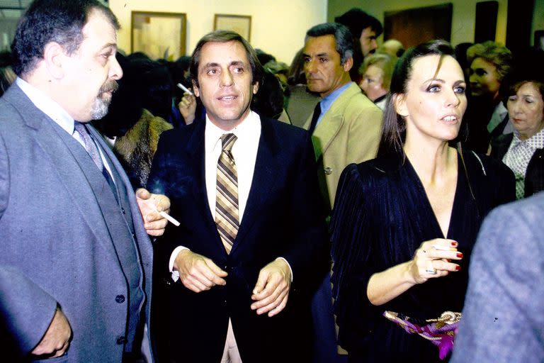 Nono Pugliese con Jorge Schussheim y Claudia Sánchez, el 9 de agosto de 1981