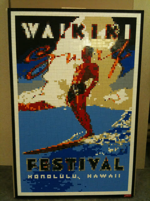 Waikiki Festival Lego Mosaic by Dave Ware